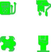 Music Player and Painting Icon vector