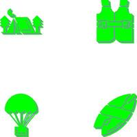 Tent and Life Icon vector