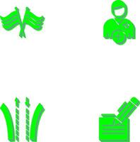 Flag and Candidate Icon vector