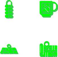 Sleeping Bag and Mug Icon vector
