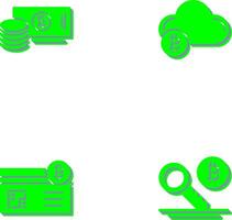 Money and Cloud Icon vector