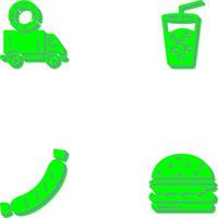 Delivery Truck and Cold Drink Icon vector