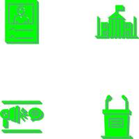 Ballot and Parliament Icon vector