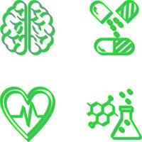 Brain and Capsule Icon vector