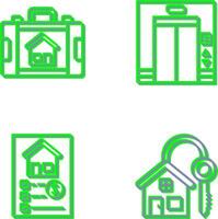 Briefcase and Elevator Icon vector