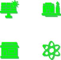 Solar Energy and Factory Icon vector