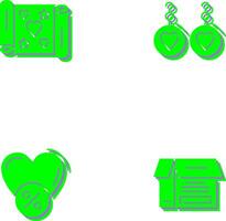 Gift Wrap and Earrings Icon vector