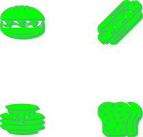 Sandwich and Hotdog Icon vector