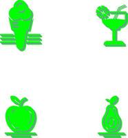 Ice Cream and Cocktail Icon vector
