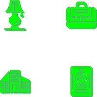 Lamp and briefcase Icon vector