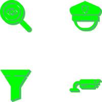 Detective and Police Hat Icon vector