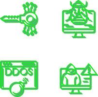 Key Code and Malware Icon vector