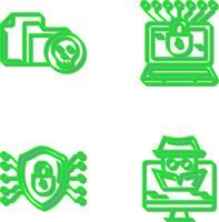 Infected File and Money Hacking Icon vector