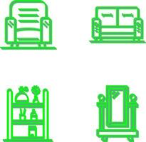 Armchair and Sofa Icon vector