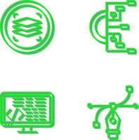 Layers and Flowchart Icon vector