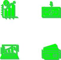 Chart Up and Money Down Icon vector