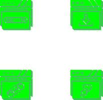 Search Bar and Download Icon vector
