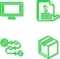 Monitor and Invoice Icon vector