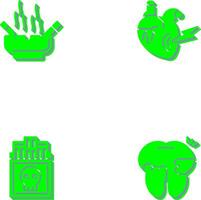 Heart Attack and hashtray Icon vector