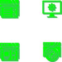 Web Browser and Monitor Screen Icon vector