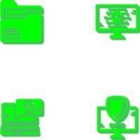 Folder and Malware Icon vector