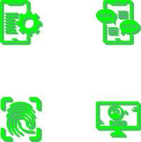 Settings and Chat Icon vector