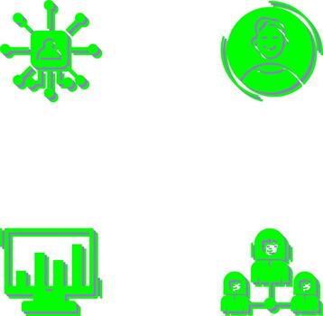 Networking and User Icon vector