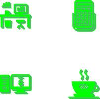 Office Desk and Calculator Icon vector