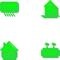 Air Conditioner and Home Automation Icon vector