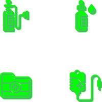 Oxygen and Dropper Icon vector