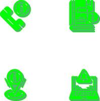 phone call and book Icon vector