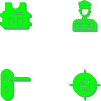 Police Vest and Police Man Icon vector