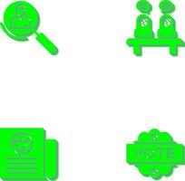 Magnifier and Meeting Icon vector