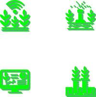 Wheat and Sprinkler Icon vector