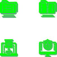 Folder and Compressed Icon vector