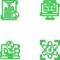 Financial Analytics and Webpage Icon vector