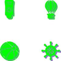 Sun Cream and Hot Air Balloon Icon vector