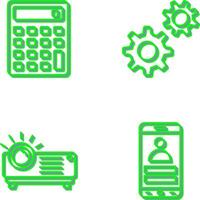 Calculator and Setting Icon vector