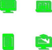 Online Checklist and Online Library Icon vector