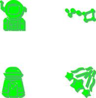 big dipper and astronaut Icon vector