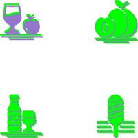 Healthy and Apricot Icon vector