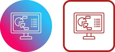 Pie Chart Icon Design vector