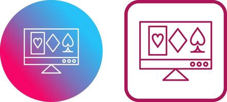 Online Gambling Icon Design vector