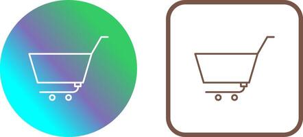 Unique Empty Cart Icon Design vector