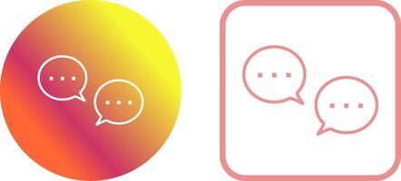 Unique Conversation Bubbles Icon Design vector