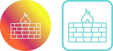 Unique Firewall Icon Design vector
