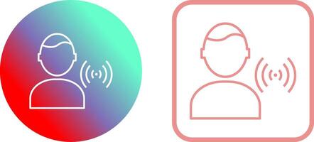Unique Signal on User Icon Design vector
