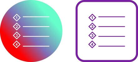 Unique Numbered list Icon Design vector