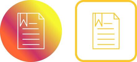 Unique Bookmarked Document Icon Design vector