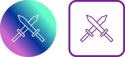 Unique Two Swords Icon Design vector